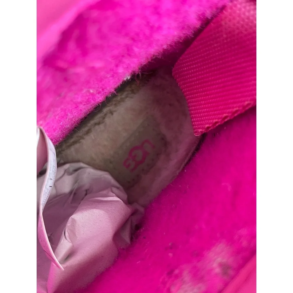 UGG Classic Clear 1112386K Mini Pink Waterproof Boots Pull On Kids Size 13 US